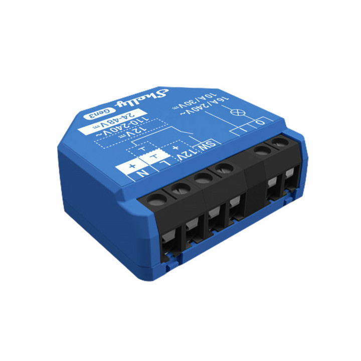 Shelly 1 Gen3 Interruptor inteligente 1P Azul