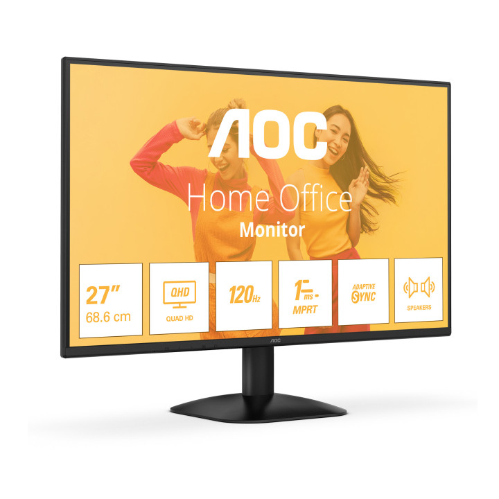 AOC B3 Q27B35S3 monitor de ecrã 68,6 cm (27") 2560 x 1440 pixels Quad HD LED Preto