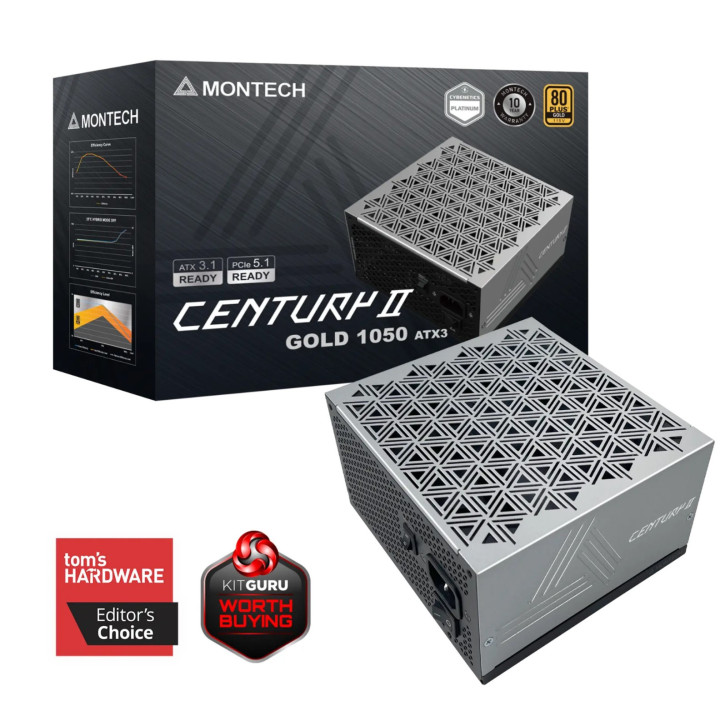 Fonte Modular Montech Century II 1050W 80 Plus Gold ATX 3.1