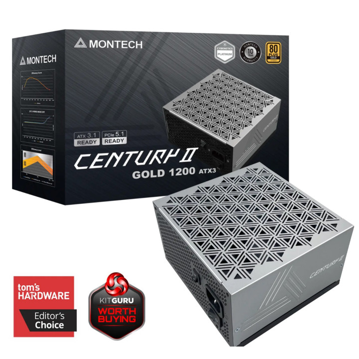 Fonte Modular Montech Century II 1200W 80 Plus Gold ATX 3.1