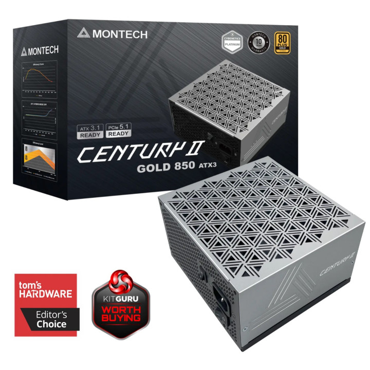 Fonte Modular Montech Century II 850W 80 Plus Gold ATX 3.1