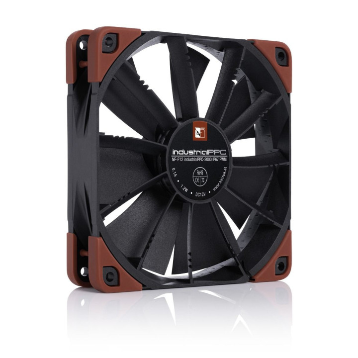 Noctua NF-F12 INDUSTRIALPPC-2000 Caixa de computador Ventoinha 12 cm Preto, Castanho 1 unidade(s)