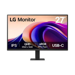 LG 27'' QHD Monitor monitor de ecrã 68,6 cm (27") 2560 x 1440 pixels Quad HD Preto