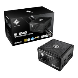 Asrock SL-650G Steel Legend fonte de alimentação 650 W 20+4 pin ATX ATX Preto