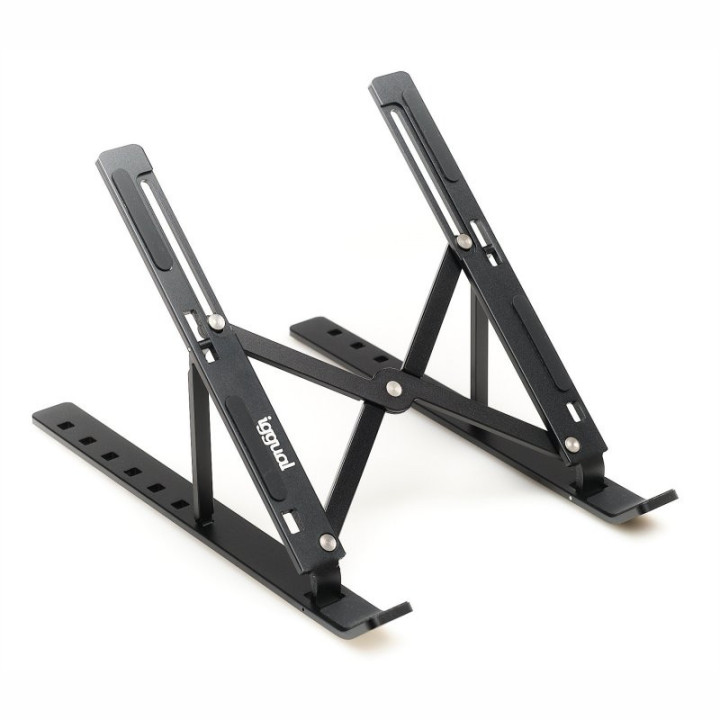 iggual IGG318201 Suporte para Computadores Portáteis Suporte para portáteis e tablets Preto 43,2 cm (17")