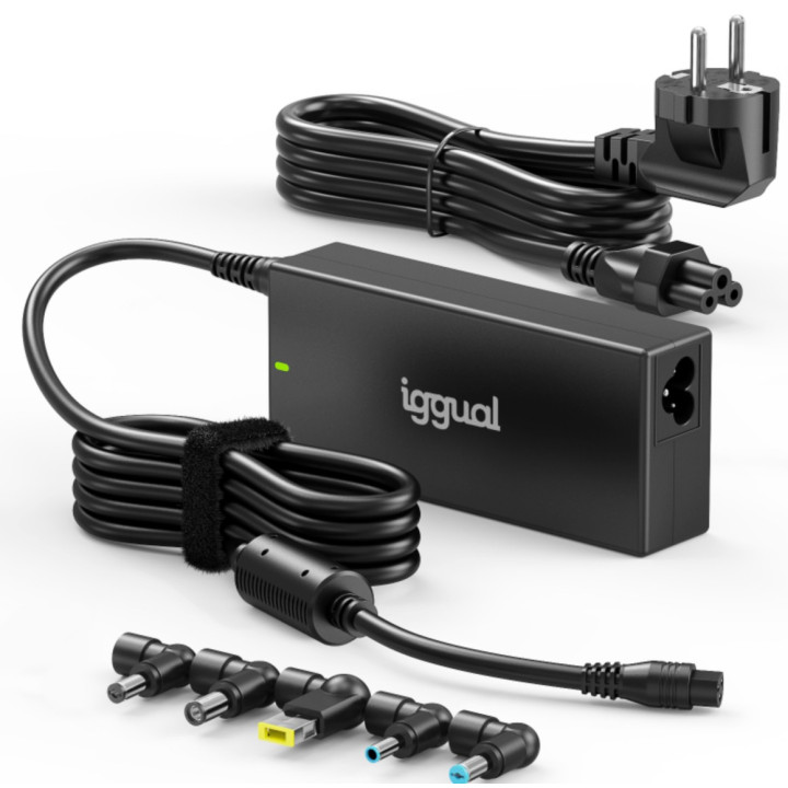 Carregador iggual CUA-5T-120W Universal Automático Preto