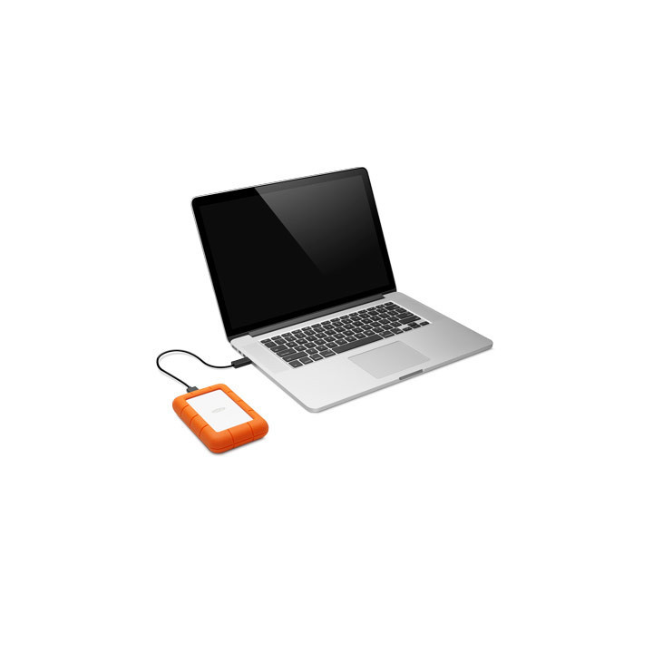 LaCie Rugged Mini disco externo 2 TB 5400 RPM Micro-USB B 3.2 Gen 1 (3.1 Gen 1) Laranja, Prateado