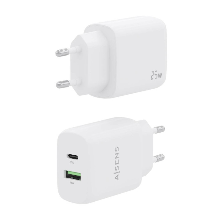 AISENS A110-0758 carregador de dispositivos móveis Universal Branco AC Carregamento rápido Interior