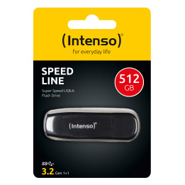 Intenso Speed Line unidade de memória USB 512 GB USB Type-A 3.2 Gen 1 (3.1 Gen 1) Preto