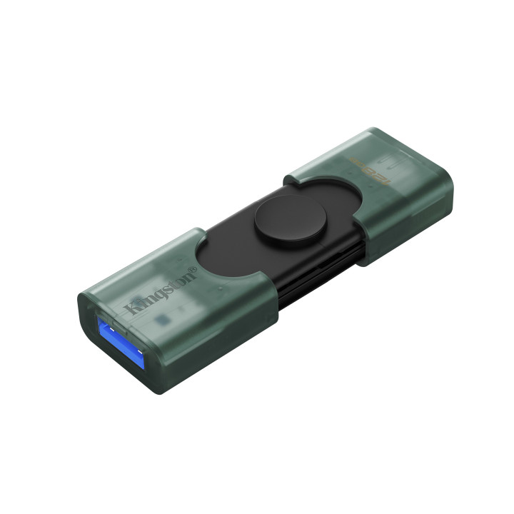 Kingston Technology DataTraveler DuoG2 unidade de memória USB 128 GB USB Type-A   USB Type-C 3.2 Gen 1 (3.1 Gen 1) Preto, Verde
