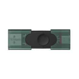 Kingston Technology DataTraveler DuoG2 unidade de memória USB 256 GB USB Type-A   USB Type-C 3.2 Gen 1 (3.1 Gen 1) Preto, Verde