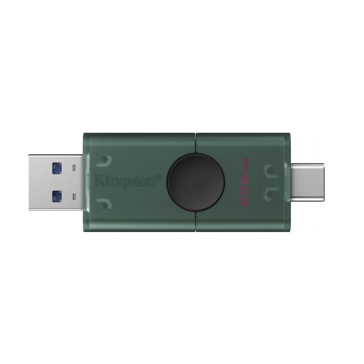 Kingston Technology DataTraveler DuoG2 unidade de memória USB 256 GB USB Type-A   USB Type-C 3.2 Gen 1 (3.1 Gen 1) Preto, Verde