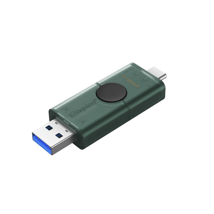 Kingston Technology DataTraveler DuoG2 unidade de memória USB 256 GB USB Type-A   USB Type-C 3.2 Gen 1 (3.1 Gen 1) Preto, Verde