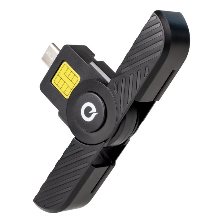 TooQ TQR-3011B leitor de smart card USB Type-C Preto