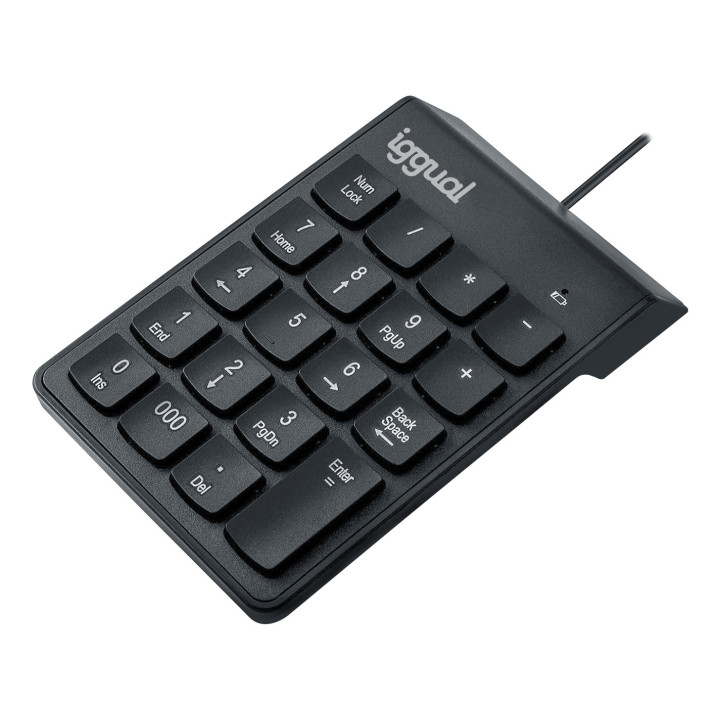 iggual CK-NUM-19T teclado numérico Laptop PC USB Preto