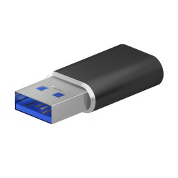 AISENS A108-0678 adaptador para cabos USB Type-C USB Type-A Preto