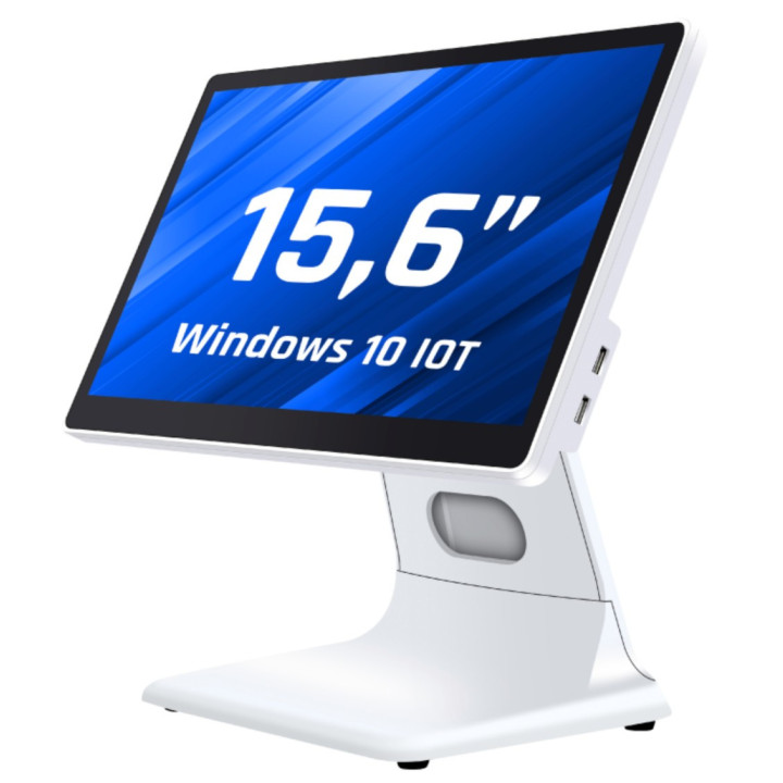 All In One iggual W156.88.N100 15.6" FHD Ecrã táctil N100 8GB DDR4 128GB SSD W10 IOT Branco
