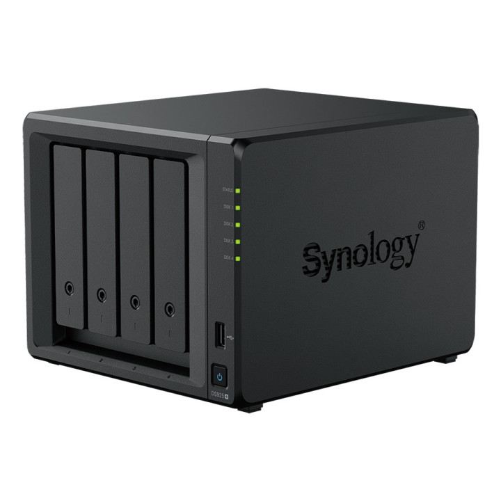 Synology DiskStation DS925+ servidor NAS e de armazenamento Ryzen Embedded V1500B 4 GB DDR4 0 TB Preto