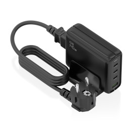 AISENS ASCH-140W4P056-BK carregador de dispositivos móveis Universal Preto AC Carregamento rápido Interior