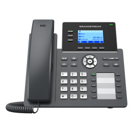 Grandstream Networks GRP2604 telefone IP Preto 3 linhas LCD
