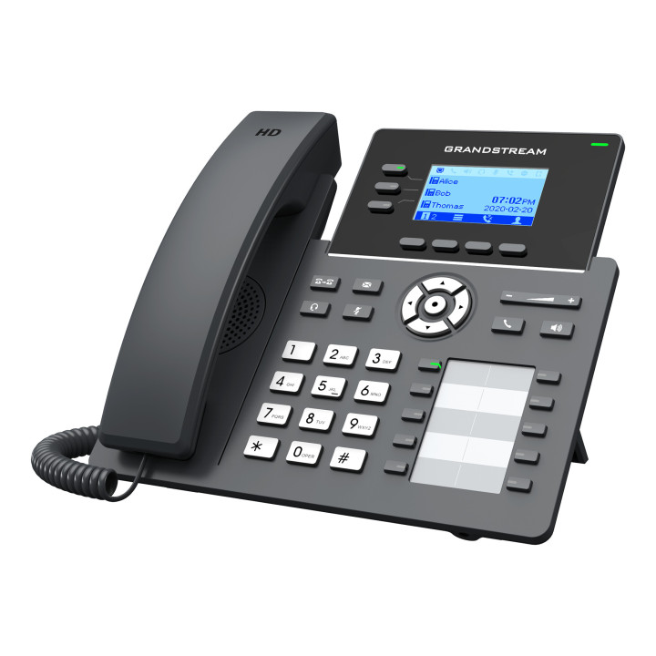 Grandstream Networks GRP2604 telefone IP Preto 3 linhas LCD