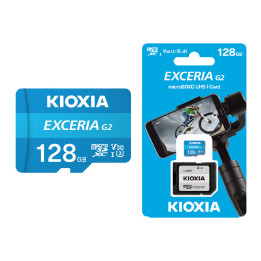 Cartão de memória Kioxia EXCERIA G2 128GB MicroSDHC UHS-III Classe 10