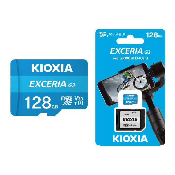 Cartão de memória Kioxia EXCERIA G2 128GB MicroSDHC UHS-III Classe 10