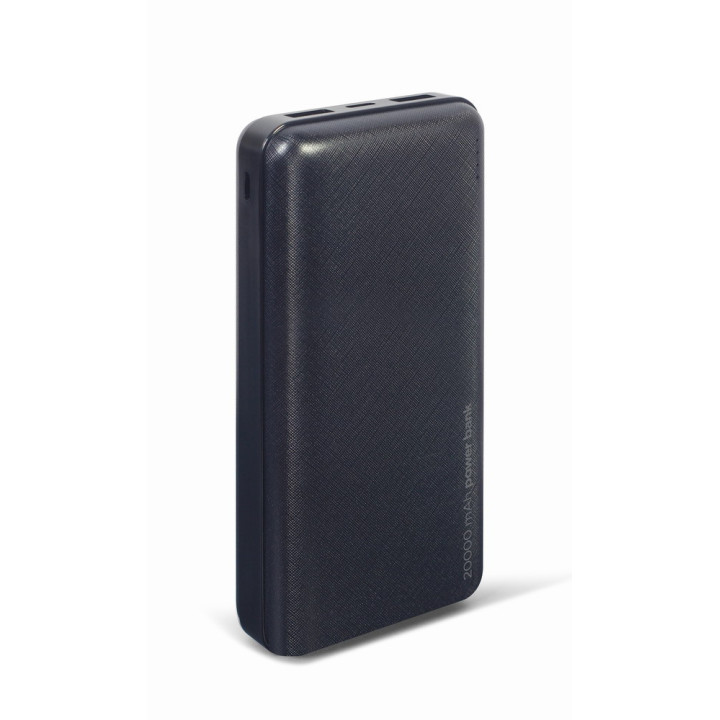Gembird PB20-02 power bank Polímero de lítio (LiPo) 20000 mAh Preto
