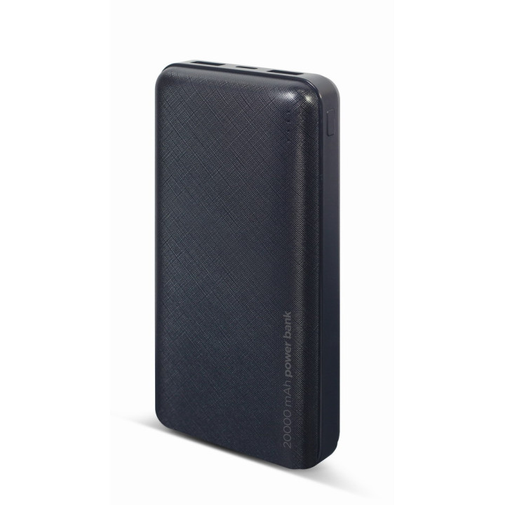 Gembird PB20-02 power bank Polímero de lítio (LiPo) 20000 mAh Preto