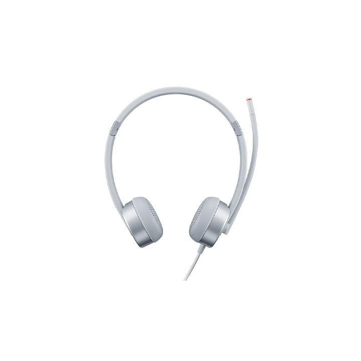 Lenovo 100 Stereo Analogue Headset Auscultadores Escritório Call center Prateado