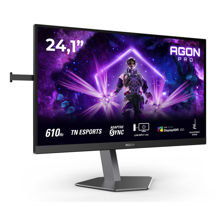 AOC G2 AG246FK6 monitor de ecrã 61,2 cm (24.1") 1920 x 1080 pixels Full HD LED Preto, Cinzento