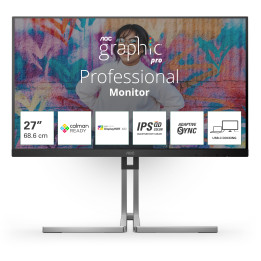 AOC Q27U3CV monitor de ecrã 68,6 cm (27") 2560 x 1440 pixels 4K Ultra HD LCD Preto