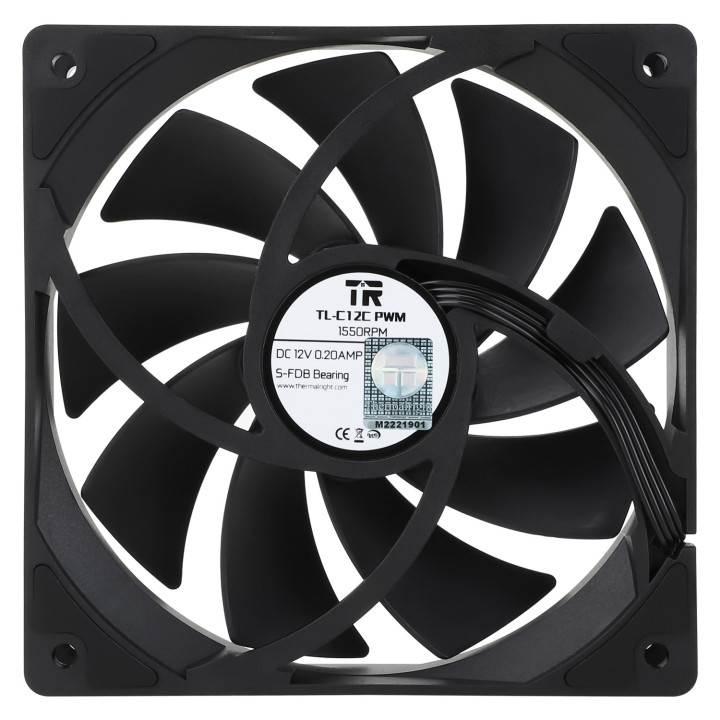Thermalright TL-C12C Caixa de computador Ventoinha 12 cm Preto