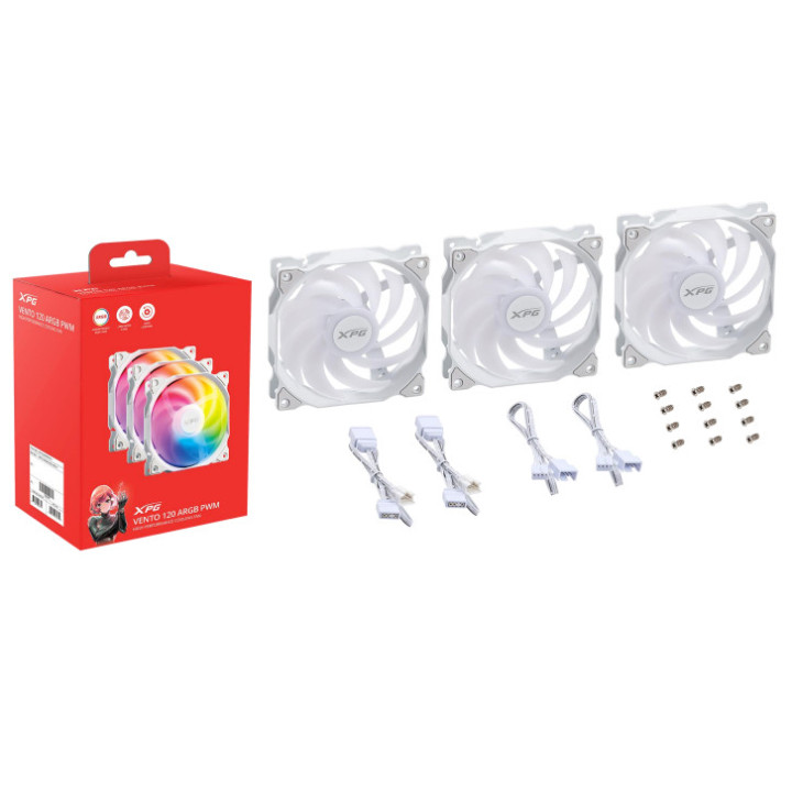 XPG VENTO 120 ARGB PWM Caixa de computador Ventoinha 12 cm Branco 3 unidade(s)