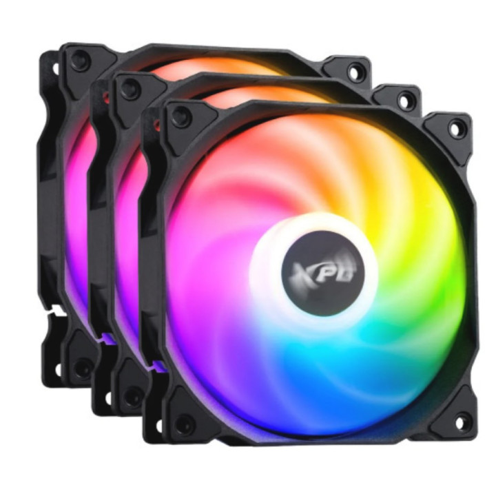 Ventoinha XPG VENTO R 120 ARGB PWM Preta 3 unidades