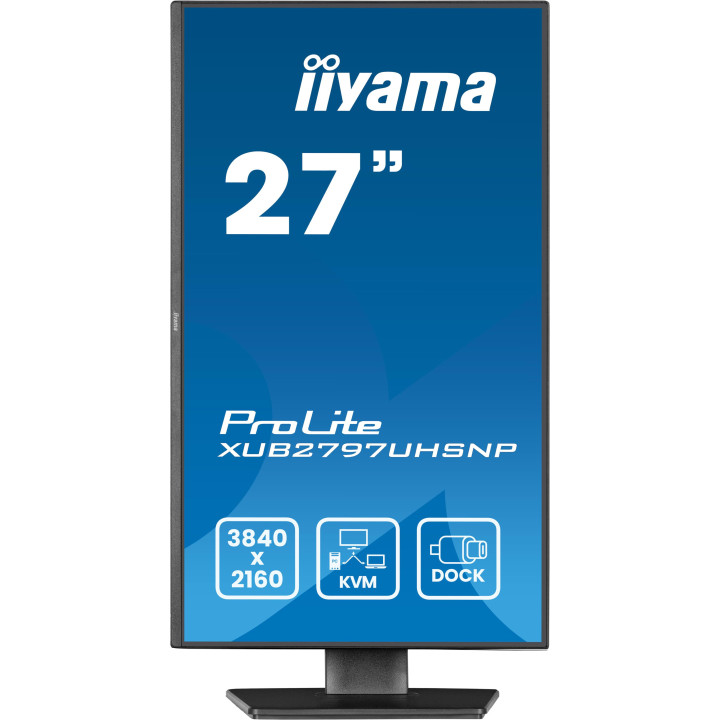 iiyama ProLite XUB2797UHSNP-B1 monitor de ecrã 68,6 cm (27") 3840 x 2160 pixels 4K Ultra HD LED Preto