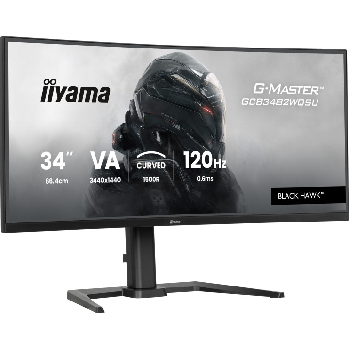iiyama GCB3482WQSU-B1 monitor de ecrã 86,4 cm (34") 3440 x 1440 pixels UltraWide Quad HD LED Preto
