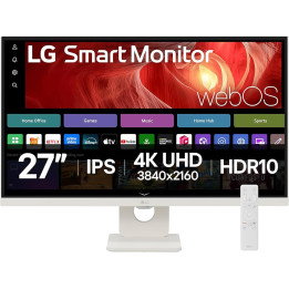 Monitor LG 27U731SA-W 27" 4K Ultra HD IPS webOS 24 BT Air Play HDMI USB-C Branco