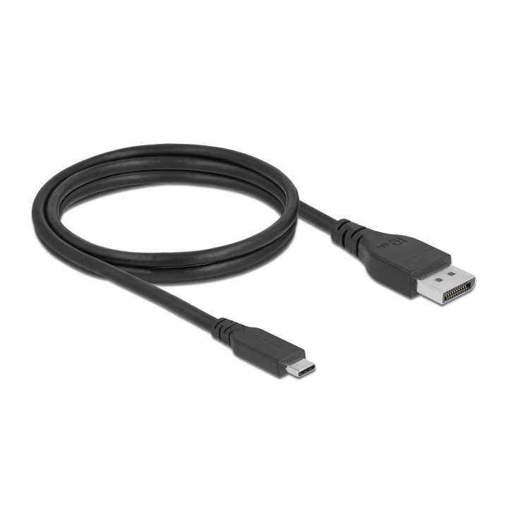 DeLOCK 86040 adaptador de cabo de vídeo 1,5 m USB Type-C DisplayPort Preto