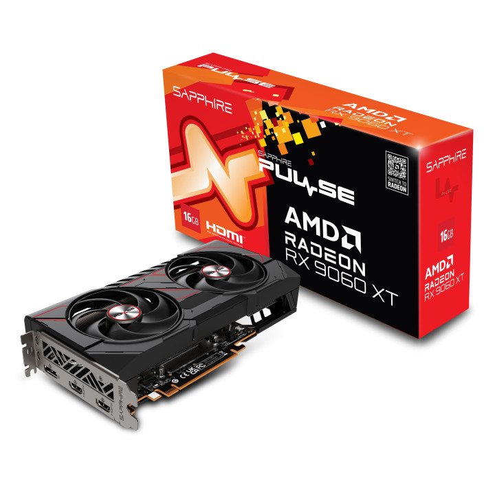 Gráfica Sapphire Radeon RX9060XT Pulse Gaming 8GB GDDR6 2xHDMI DP