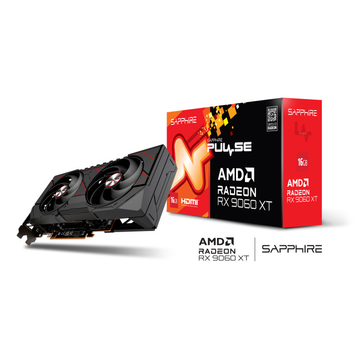 Gráfica Sapphire Radeon RX9060XT Pulse Gaming 8GB GDDR6 2xHDMI DP