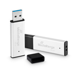 MediaRange MR1903 unidade de memória USB 256 GB USB Type-A 3.2 Gen 1 (3.1 Gen 1) Preto, Prateado
