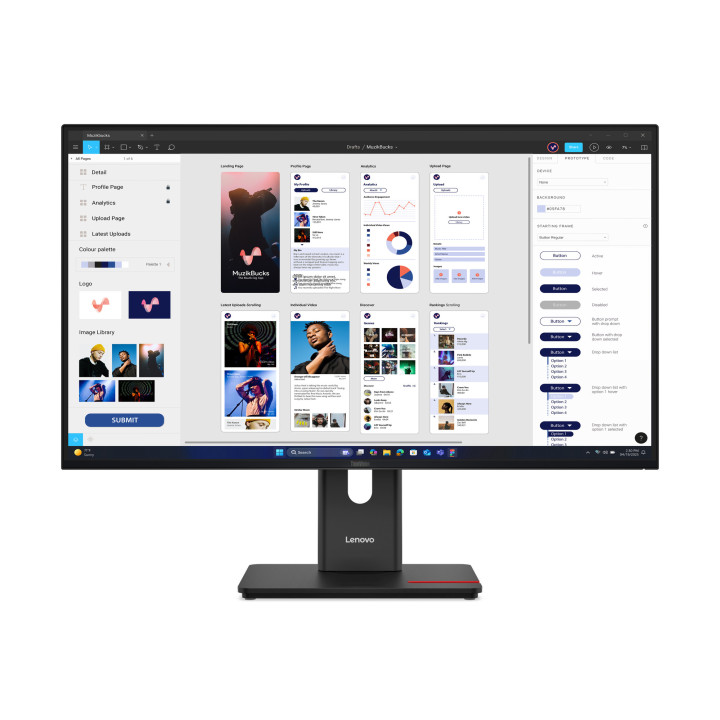 Lenovo ThinkVision T32UD-40 LED display 80 cm (31.5") 3840 x 2160 pixels 4K Ultra HD LCD Preto