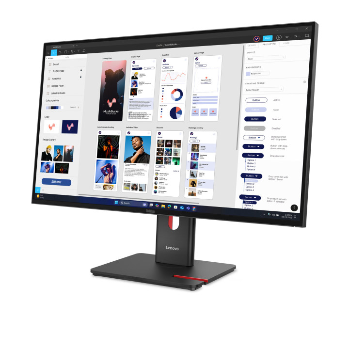 Lenovo ThinkVision T32UD-40 LED display 80 cm (31.5") 3840 x 2160 pixels 4K Ultra HD LCD Preto