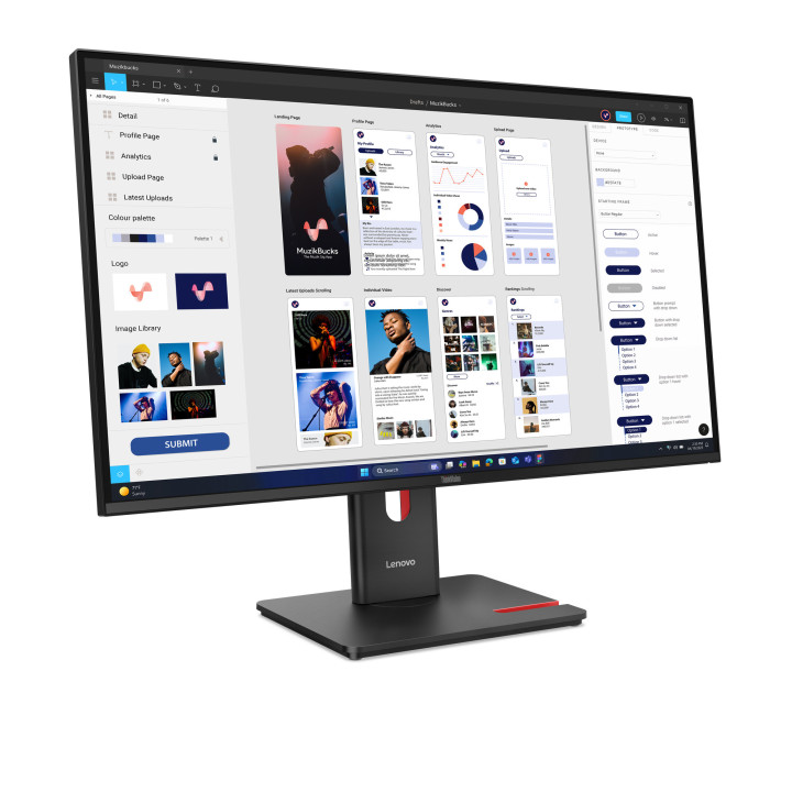 Lenovo ThinkVision T32UD-40 LED display 80 cm (31.5") 3840 x 2160 pixels 4K Ultra HD LCD Preto