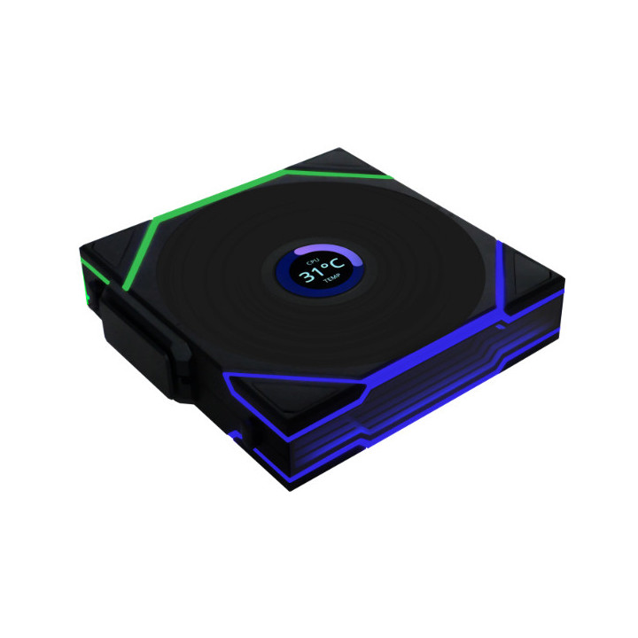 Lian Li Uni Fan TL120 LCD Reverse Blade Wireless Caixa de computador Ventoinha 12 cm Preto 1 unidade(s)