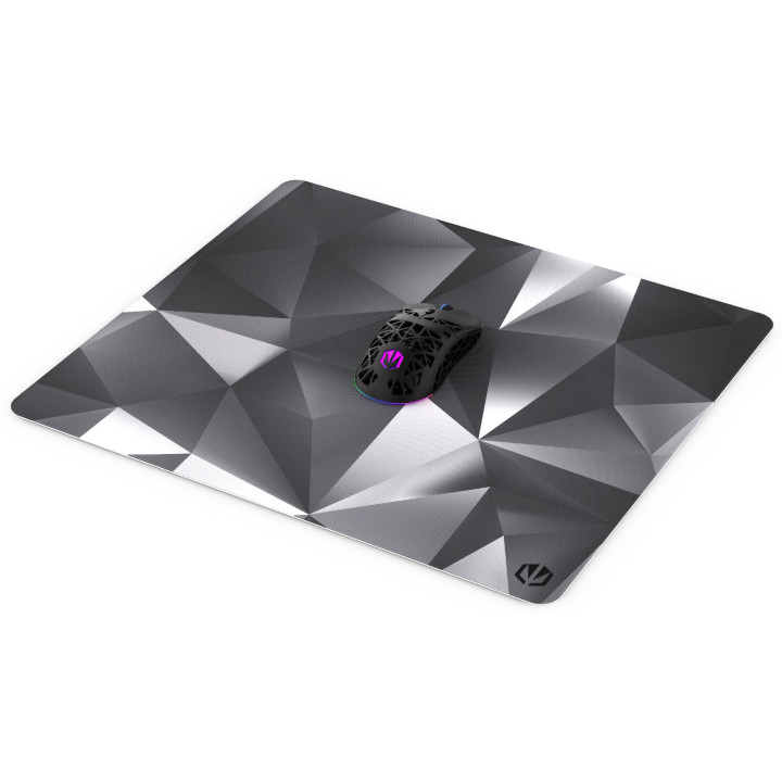 ENDORFY Crystal Black L Tapete Gaming Preto, Branco