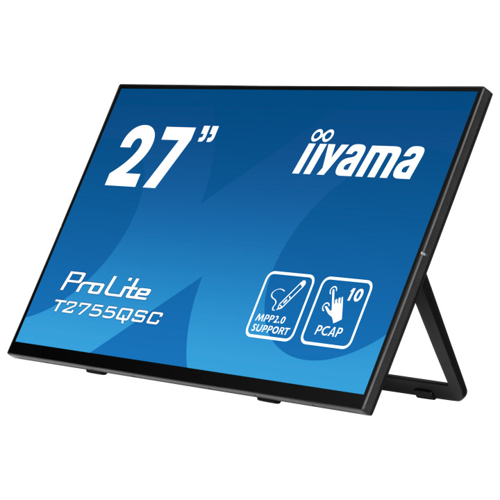 iiyama ProLite T2755QSC-B1 monitor de ecrã 68,6 cm (27") 2560 x 1440 pixels Quad HD LCD Ecrã táctil Preto