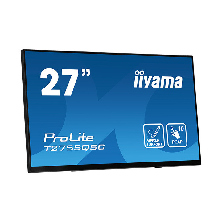 iiyama ProLite T2755QSC-B1 monitor de ecrã 68,6 cm (27") 2560 x 1440 pixels Quad HD LCD Ecrã táctil Preto