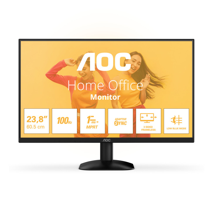 AOC B3 24B35HM2 monitor de ecrã 60,5 cm (23.8") 1920 x 1080 pixels Full HD LED Preto